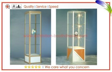 Vertical Aluminum Glass Display Cabinets Lockable for jewellery
