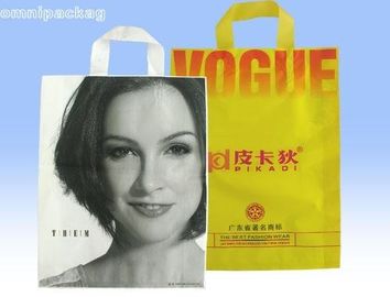 Reusable One Layer Shopping Bag, Custom Printed LDPE Shopping Bags For Clothing Shop
