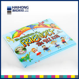Children hardcover book printing 157gsm art paper wrapped with 2.5mm grey board