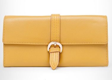 Minimalist leather Wallets with coin purse for ladies yellow , black , coffee color