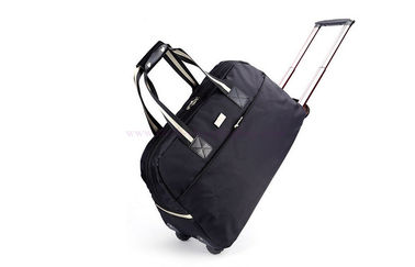 Black businessmen ' s trolley travel bag with two straps / dual handle