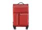 High density ribbon handle lightweight travel suitcases , red luggage set for women