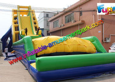 33.5 x 13.7 Inflatable Water Slide Drop Kick , Air Bag Outdoor Wet Slide