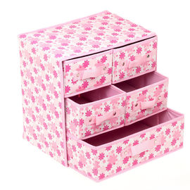 Custom Foldable AZO Free Non Woven Storage Box with Drawers 3 Layer