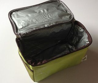 Nonwoven Zippered Fast Food Thermal Delivery Bag , Take Out Portable Thermal Lunch Bag