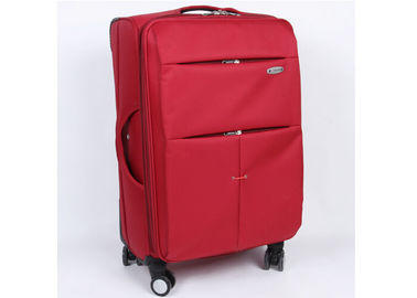 Customizable metal plate logo EVA  suitcase red luggage set with combination lock