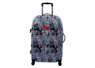 ABS PC trolley case / printed hard case luggage with 210T full lining and mesh pocket inside