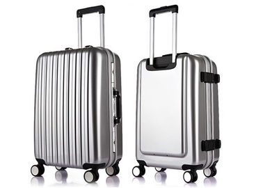 PC film ABS sturdy luggage sets with 4pcs 360 degree rotating wheels and aluminium trolley