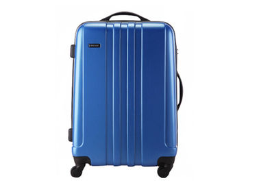 Blue Wear resistant ABS luggage set with TPR handle on top and side 150D polyester lining