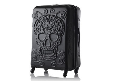 Durable ABS luggage set with 150D full lining , skeleton printed abs trolley bag