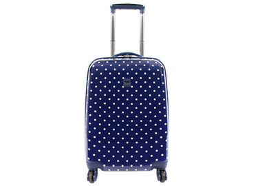 Customized Polka dots luggage / ABS and PC trolley case with 360 degree rotating wheels