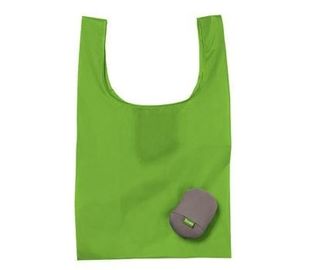 Green Nylon Stylish Reusable Shopping Bags Customized Logo , Portable