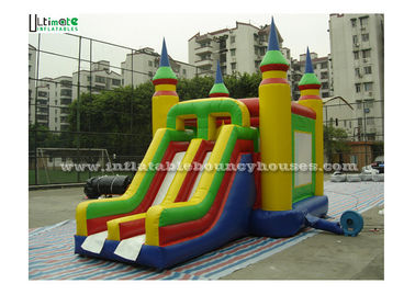 Bright Colored Small Inflatable Bouncy Castle With Slide  for Children