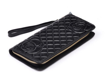 Elegant Ladies Genuine Leather Wallets for Women , Nylon Lining