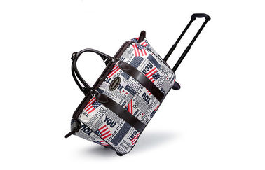 Oxford fabric trolley travel bag for young ladies with Retractable pull handle