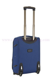 Dark blue trolley travel bag with two adjustable compression straps