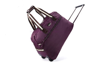 Purple businessman cloth travel bags with two straps , trolley luggage bag