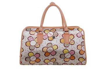 Eco - friendly Printing flower pattern Cloth Travel bags for young girl 45*20*28cm