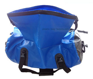 Special opening blue 600D PVC waterproof duffel bag for travelling / rafting