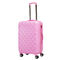 ABS PC Zipper Grid Travel Luggage Cases with Omni-directional Wheels , Coded Lock Suitcase