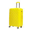 ABS PC Zipper Grid Travel Luggage Cases with Omni-directional Wheels , Coded Lock Suitcase