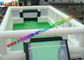 White Color Inflatable Sports Games Football Field With Soft Bottom Cloth