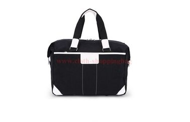 Black lightweight cloth luggage duffel travel bags with long shoulder strap