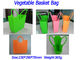 Silicone Portable Vegetable Basket / Ladys Silicone Fruit And Vegetable Basket For Shopping