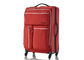 High density ribbon handle lightweight travel suitcases , red luggage set for women