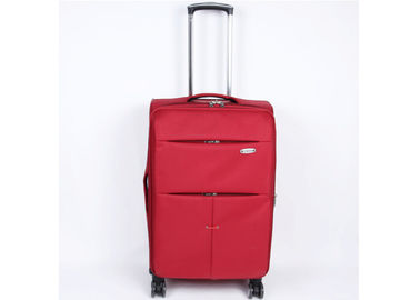 Customizable metal plate logo EVA  suitcase red luggage set with combination lock