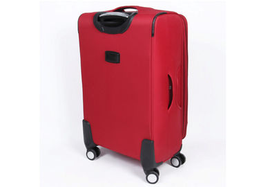 Customizable metal plate logo EVA  suitcase red luggage set with combination lock