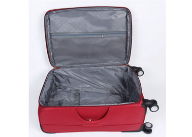 Customizable metal plate logo EVA  suitcase red luggage set with combination lock