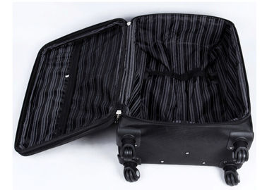 Nylon fabric wheeled EVA trolley case large suitcase set with soft pront pocker for laptop computer