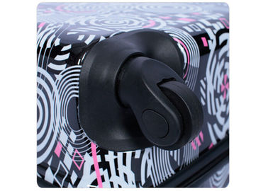 ABS PC trolley case / printed hard case luggage with 210T full lining and mesh pocket inside