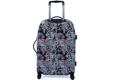 ABS PC trolley case / printed hard case luggage with 210T full lining and mesh pocket inside