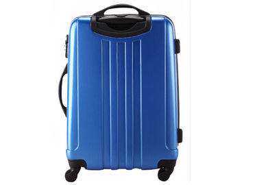 Blue Wear resistant ABS luggage set with TPR handle on top and side 150D polyester lining