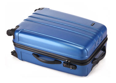Blue Wear resistant ABS luggage set with TPR handle on top and side 150D polyester lining