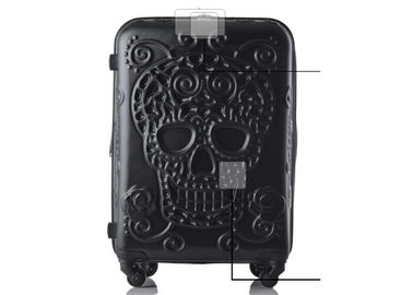 Durable ABS luggage set with 150D full lining , skeleton printed abs trolley bag
