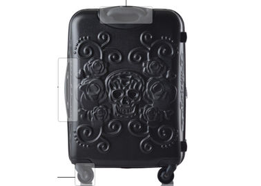 Durable ABS luggage set with 150D full lining , skeleton printed abs trolley bag