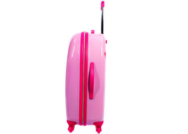 Ultra light weight cute childrens luggage trolleys , pink carry on luggage