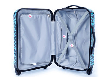 Waterproof ABS , PC rolling carry on luggage trolley suitcase sets for gift , Shopping