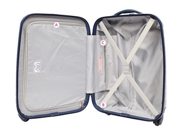 Customized Polka dots luggage / ABS and PC trolley case with 360 degree rotating wheels