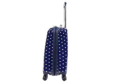 Customized Polka dots luggage / ABS and PC trolley case with 360 degree rotating wheels