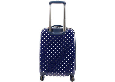 Customized Polka dots luggage / ABS and PC trolley case with 360 degree rotating wheels