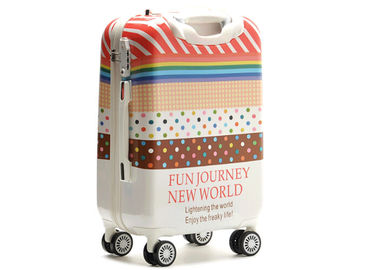Eco-friendly small suitcase on wheels 28 inch upright luggage with inner elastic straps