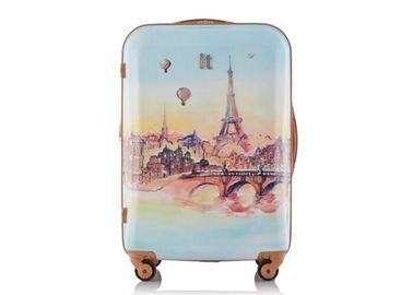 Business travel printed PC trolley case extra large luggage sets with 4 wheels