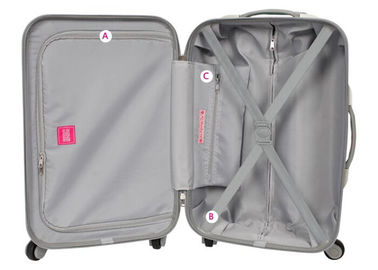 ABS PC hard shelled suitcases with removable wheels large luggage case