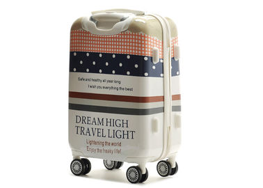 Printed PC ABS rigid trolley case 3pcs traveling luggage set for ladies