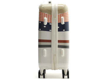 Printed PC ABS rigid trolley case 3pcs traveling luggage set for ladies