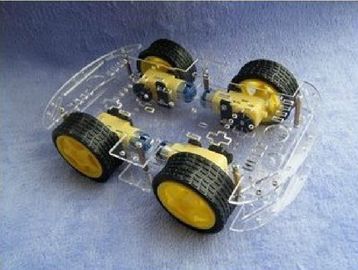 L293D 4wd Drive Robot Smart Car Chassis , Remote Control Car Parts